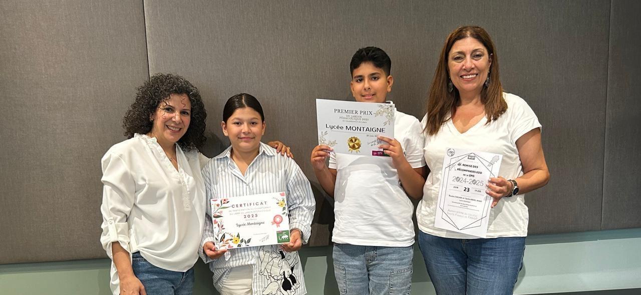 Le Lycée Montaigne remporte le 1er prix d’or au concours AEFE « Championnat du Jardin Pédagogique »
