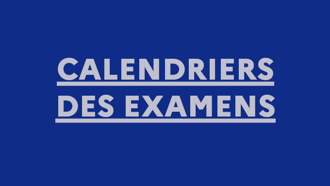 Calendrier des examens officiels 2025-2026